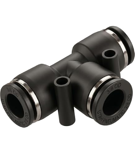 Beaupretty 3-Pack Inline Throttle Needle Valve – Push-to-Connect Fittings, PVC Plastic, For Compressed Air Flow Control, Automation, And Lab Systems