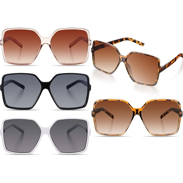 Amazon.com: Weewooday 6 Pairs Oversized Square Sunglasses  display picture 1