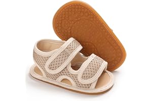 RVROVIC Baby Boys Girls Sandals Premium Soft Anti-Slip Rubber Sole Infant Summer Outdoor Shoes Toddler First Walkers