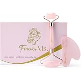 Rose Quartz Gua Sha and Face Sculpting Roller Kit - Lymphatic Drainage and Facial Massager for Skin Care - Beauty Tools for W