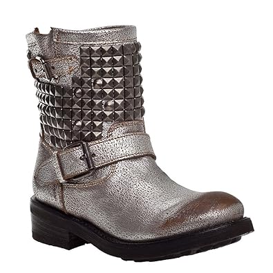 silver biker boots