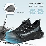 SOMIYAMI Safety Trainers Steel Toe Cap Shoes 9UK Black Lightweight Breathable view 5