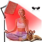 Upgrade Red Light Therapy for Face and Body, 45W Dual 660nm Red & 850nm Infrared Red Light Therapy Lamp, Home Use Light Therapy Panel with Adjustable Stand/Desktop Clamp & Glasses