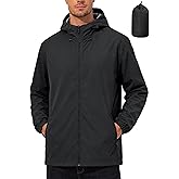 UIQUR Mens Raincoat Waterproof Rain Jacket | Lightweight Packable Design For Hiking, Cycling, Running, Fishing ,Golf,Rainy-day work