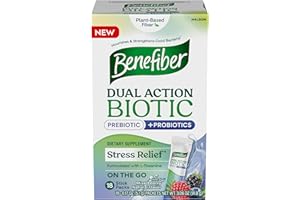 Benefiber Dual Action Biotic Plus Stress Relief, 18 Count Stick Packs