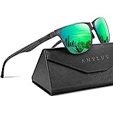 ANYLUV Mens Sunglasses Polarized Upgraded Carbon Fiber Temple Sun Glasses Fashion Driving with UV Protection
