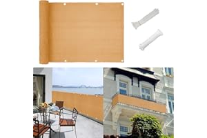 100x270cm Balcony Privacy Screen Cover,Privacy Fence Shield Cover Mesh for Porchs Deck Patio,Decorative Covering for UV Prote