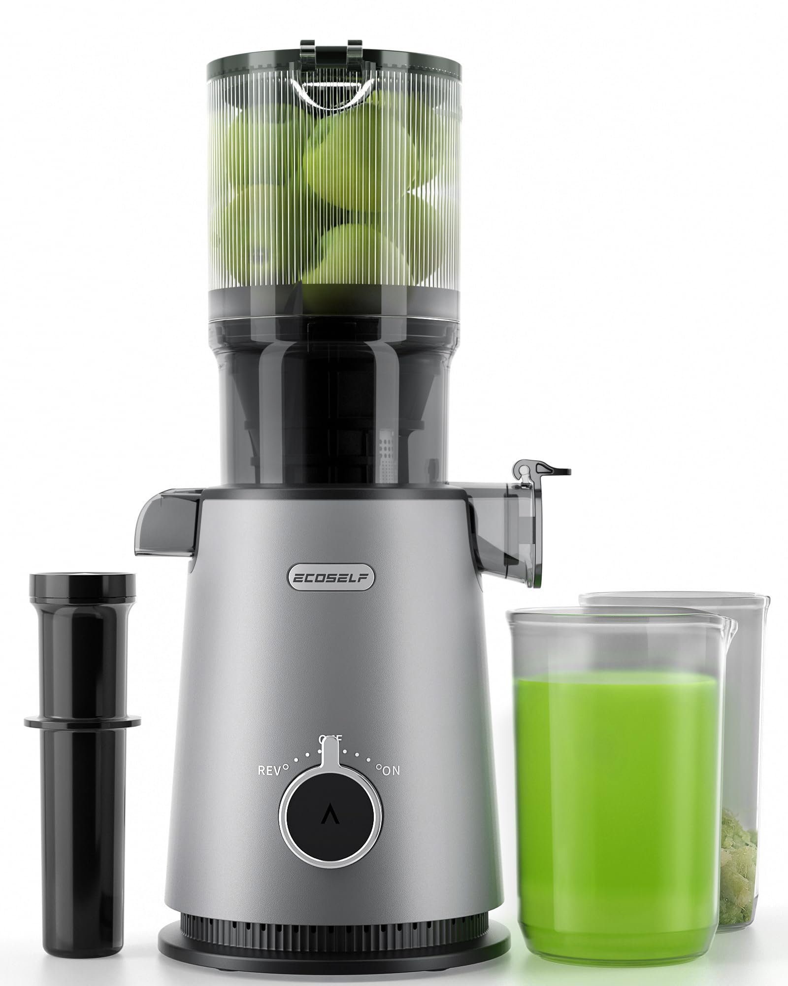 Photo 1 of ECOSELF Cold Press Juicer with Wide Mouth Feed Chute, Masticating Juicer Easy to Assemble