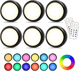 Cadrim Under Cabinet Lights RGB Wireless LED 13 Colors 6pc Battery Powered view 8