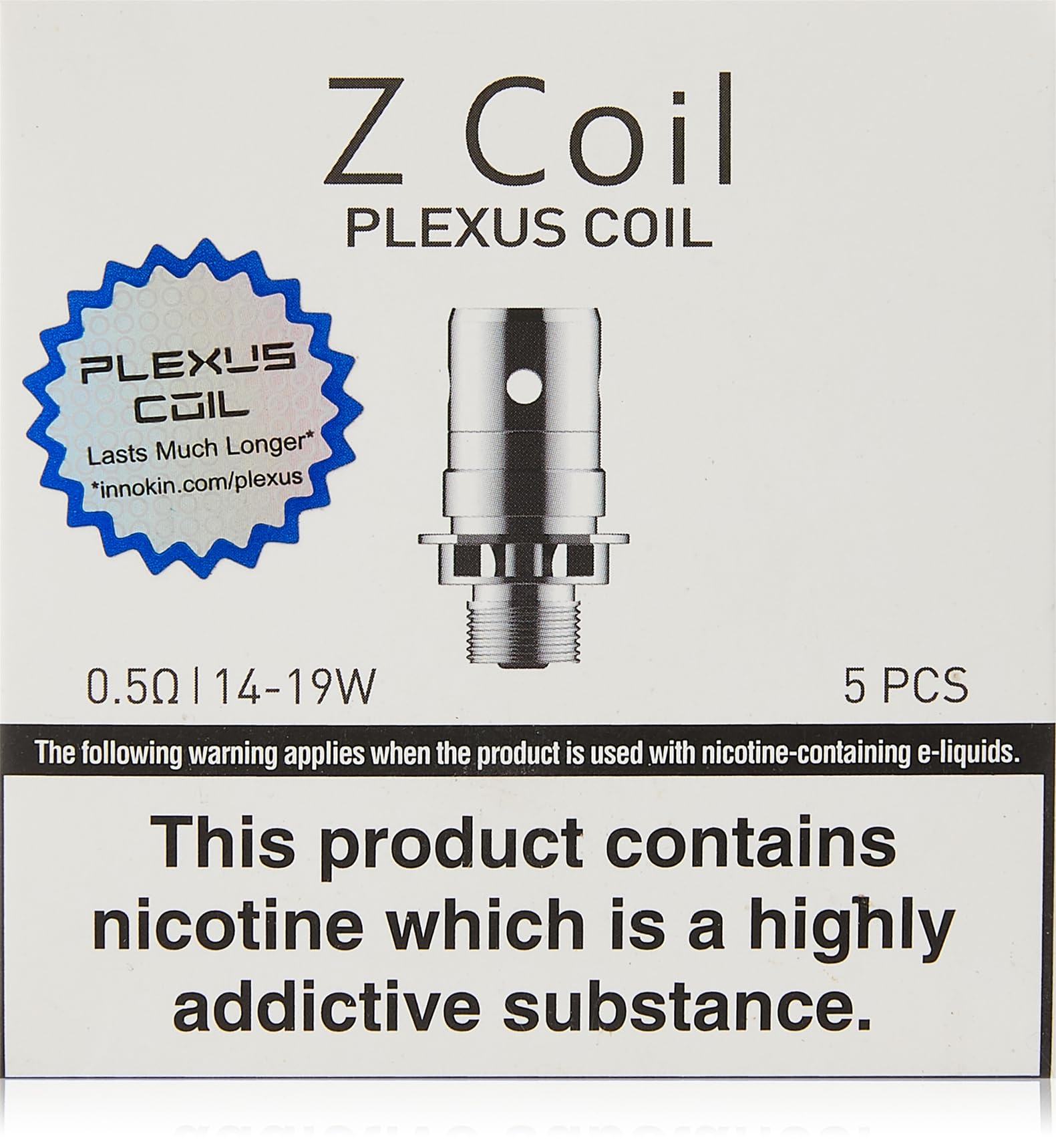 Innokin Zenith Plexus Coil 0.5ohm 5 Pack | No Nicotine