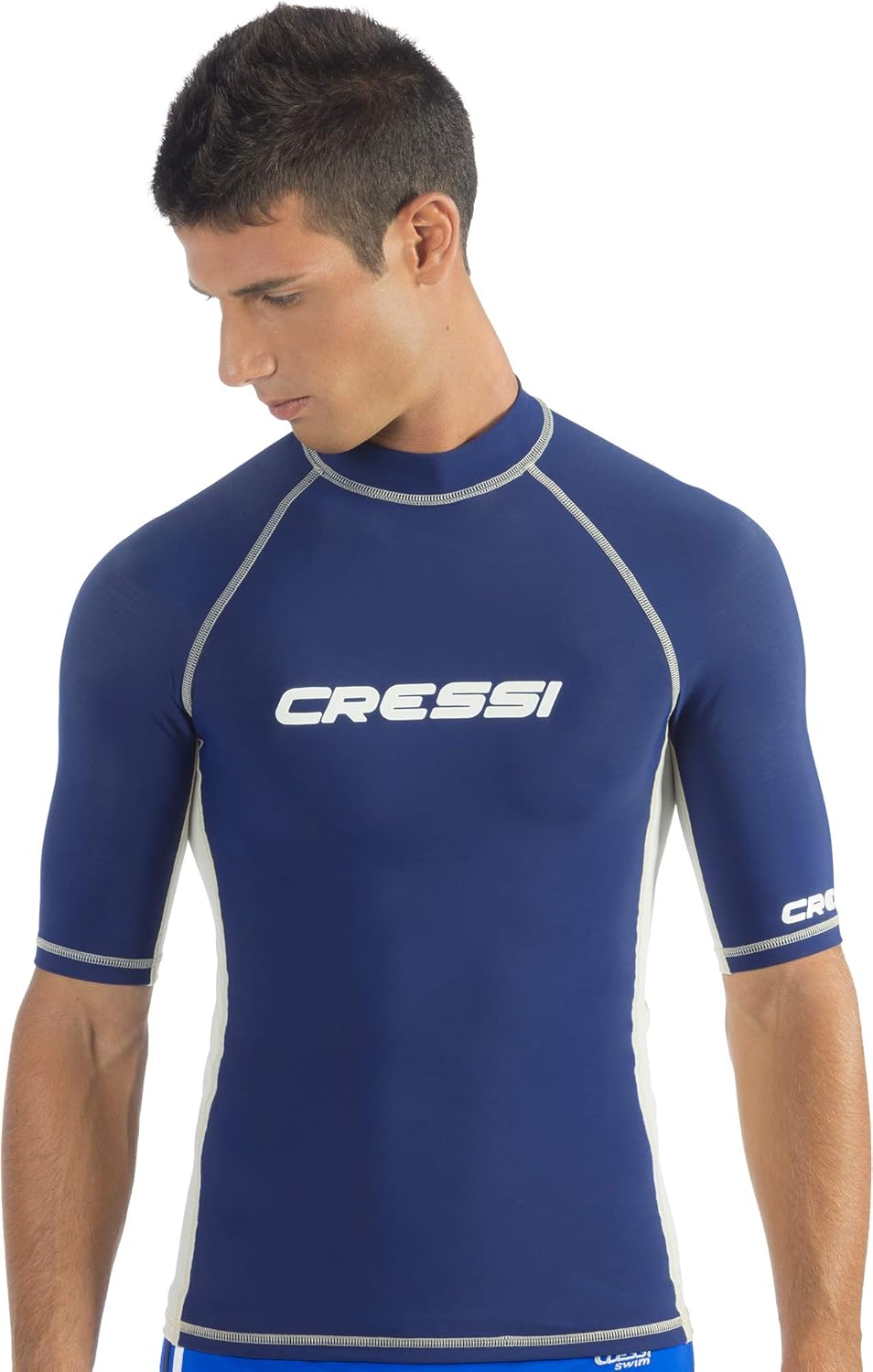 Cressi Men's Rash Guard Short Sleeve Man (Blue/White), L, Large Amazon.co.uk Sports & Outdoors