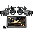 Defender Exclusive Bundle: PhoenixHD Wireless Security Camera System with 10.1” Touchscreen Monitor, 4 HD Security Cameras, No Wi-Fi Required, Upto 1000ft, Two Way Talk, 128GB SD Card, 2 Year Warranty