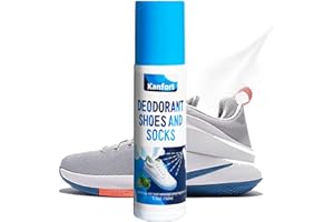 Kanfort Shoe Deodorizer Spray, Natural Odor Eliminator for Strong Odors-5.5 oz, for Shoes, Skates, Work Boots and More