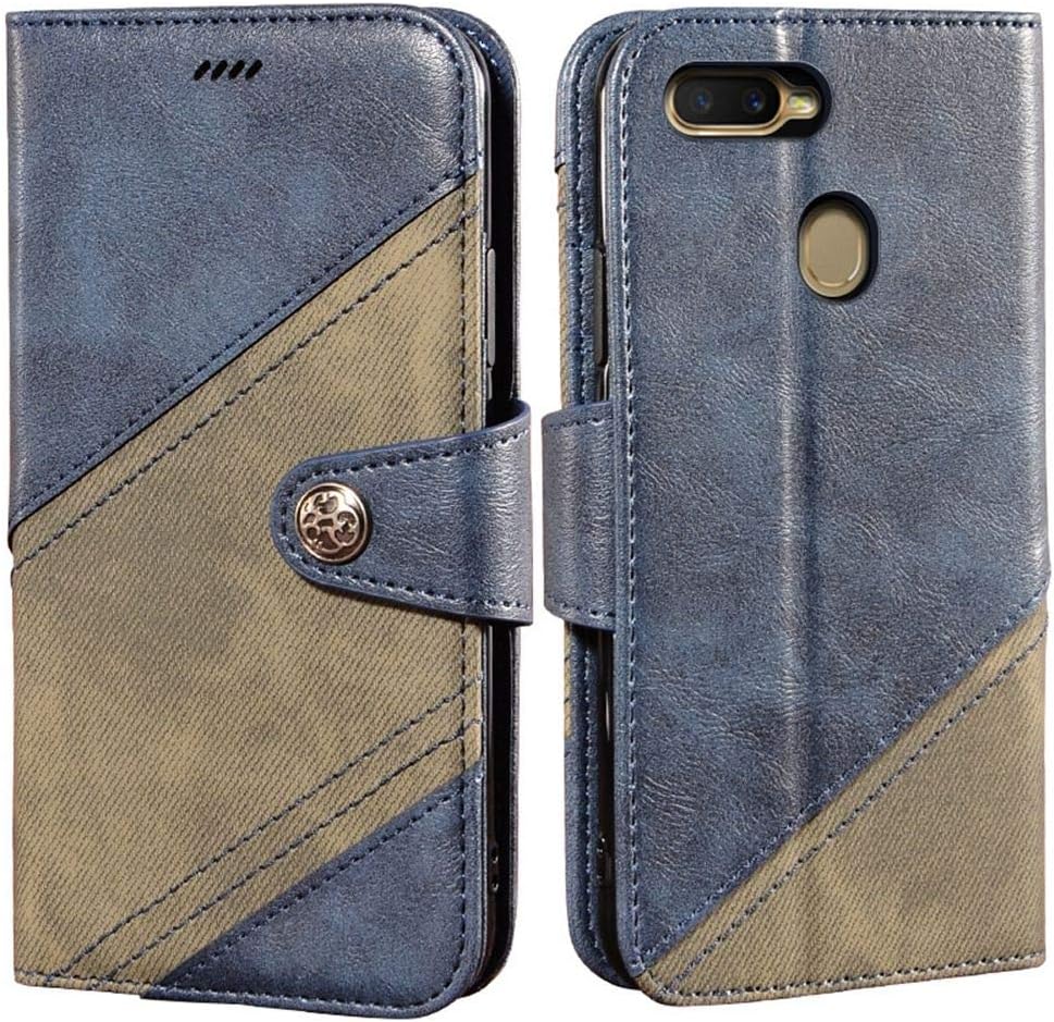 Case for Oppo A5S, Leather Stand Wallet Flip Case Cover for Oppo A5S,Retro Cowboy Style Phone Shell,Wallet Phone case with[Cash and Card Slots]