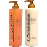 Baronessa Cali Tarocco Skin Care Set: Sicilian Blood Oranges Nourishing Moisturizer Body Lotion + Cleansing Body Wash - 16 Ounce