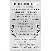 Alotozo Grateful Gifts for Brother - Remember I Love You Gift for Brother - Engraved Wallet Card Inserts to My Brothers