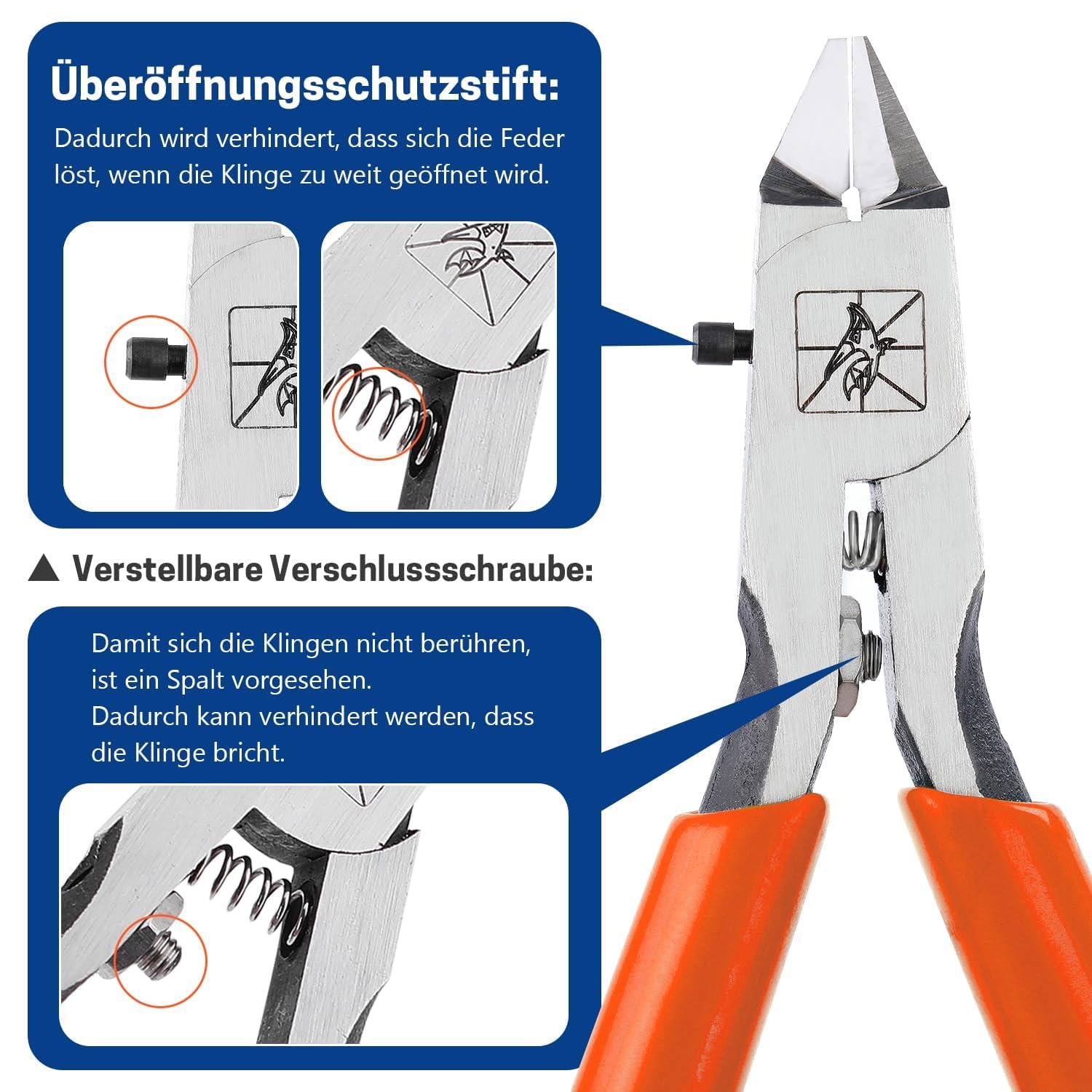 WISEPRO 120mm Modellzange, mit ultradünnem einschneidigem und Klingengehäuse, Ideal für Modellbau Kunststoff-Modellwerkzeuge für Gundam-Reparatur, Kunststoffmodell und Befestigung 6