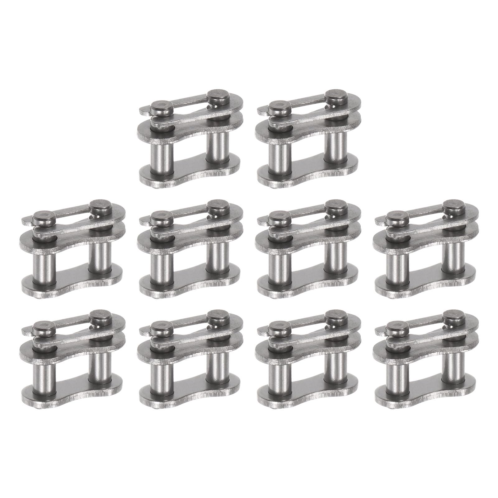 Photo 1 of uxcell 10Pcs #35 Chain Master Connector Link Roller 3/8" Pitch Stainless Steel Standard Connecting Split Links for 06C Chain