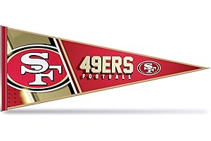 Rico Industries NFL Football San Francisco 49ers Primary 12" x 30" Felt Wall Décor Pennant - Great for Home/Bed Room/Man Cave