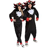 Disguise Adult Sonic Shadow Adult Costume, Official Sonic Movie 3 Hooded Jumpsuit for Men and Women