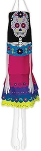 In the Breeze 5063 La Catrina 40 Inch Breeze Buddy Windsock - Hanging Day of The Dead Decoration - Outdoor Holiday Décor