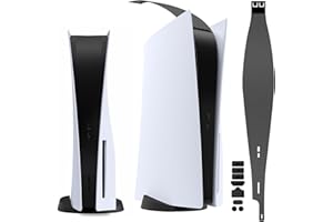 AIAABQ Dust Cover Net for PS5 Console Compatible Disc Version/Digital Version,Fitted with Silicone Plugs and Joystick caps,Prevent Dust and pet Hair for PS5 Game Console Accessories