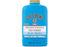 Gold Bond Medicated Talc-Free Foot Powder 10 oz., Maximum Strength Odor Control & Itch Relief