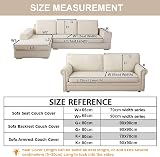 SHANNA Thick Rabbit Plush Sofa Cover 1 2 3 Seater Cream 70x90cm view 7