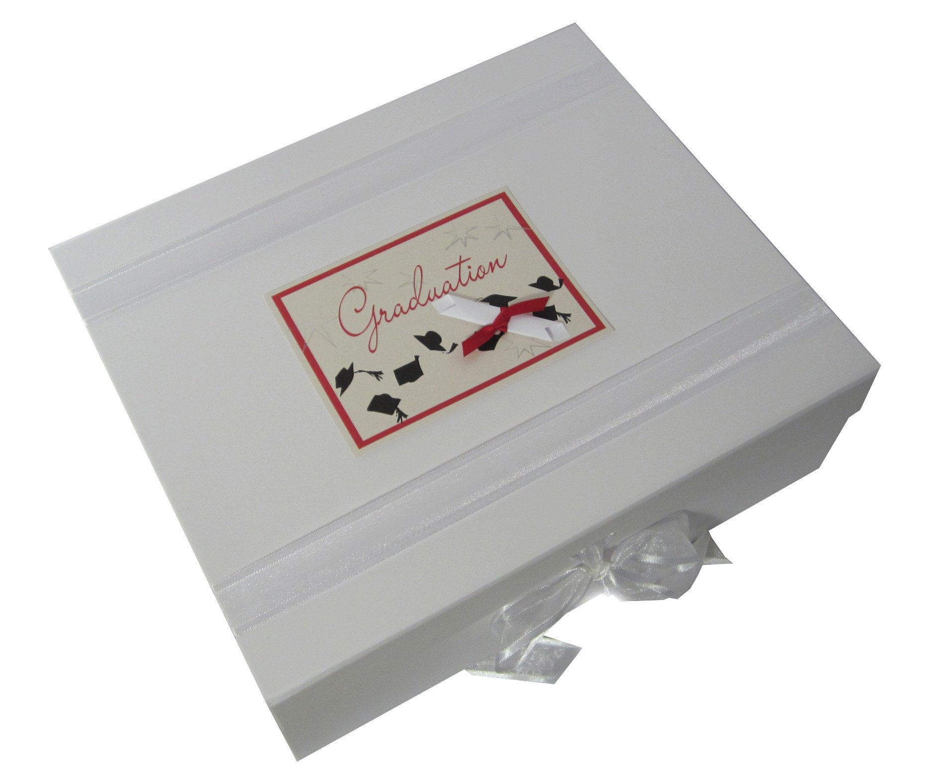 White Cotton Cards Graduation Scroll Large Keepsake Box, Code GR2X