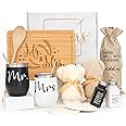 Wedding Gifts for Couple (11 Piece Set), Cool Engagement Gifts Baskets for Newlywed, Unique Mr and Mrs Gifts for Bride and Groom, Bridal Shower Gift for Bride To Be, His and Hers Gifts, Just Married