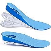 Dr. Shoesert 3-Layer Adjustable Height Increase Insoles, 3/4 Length Shock Absorption Cushion Heel Lift Inserts