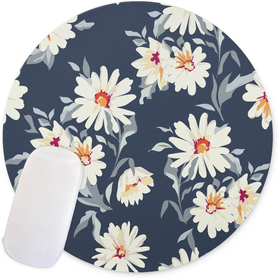 Pretty Daisy Floral Print Mouse pad Mousepad Nonslip Rubber Backing