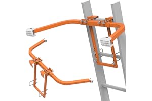 HOMYDOM Ladder Stabilizer,Extended Ladder Stabilizer Accessory for Roof Gutter＆Wall,Ladder Stand-Off 450 lbs Heavy Duty Steel Wing Span/Wall Ladder Standoff with Non-Slip Rubber Bottom Pad