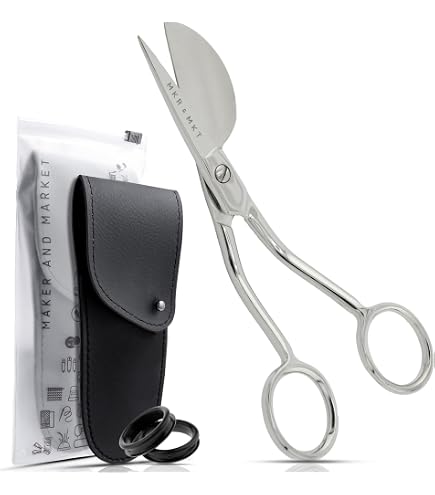 Applique Duckbill Embroidery Scissors - 5" Premium German Steel, Razor Sharp Tips For Sewing