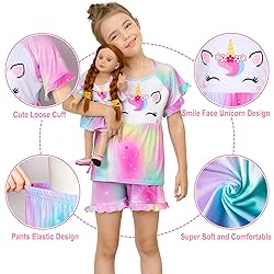 Girl & Doll Matching Pajamas Unicorn Outfit Clothes
