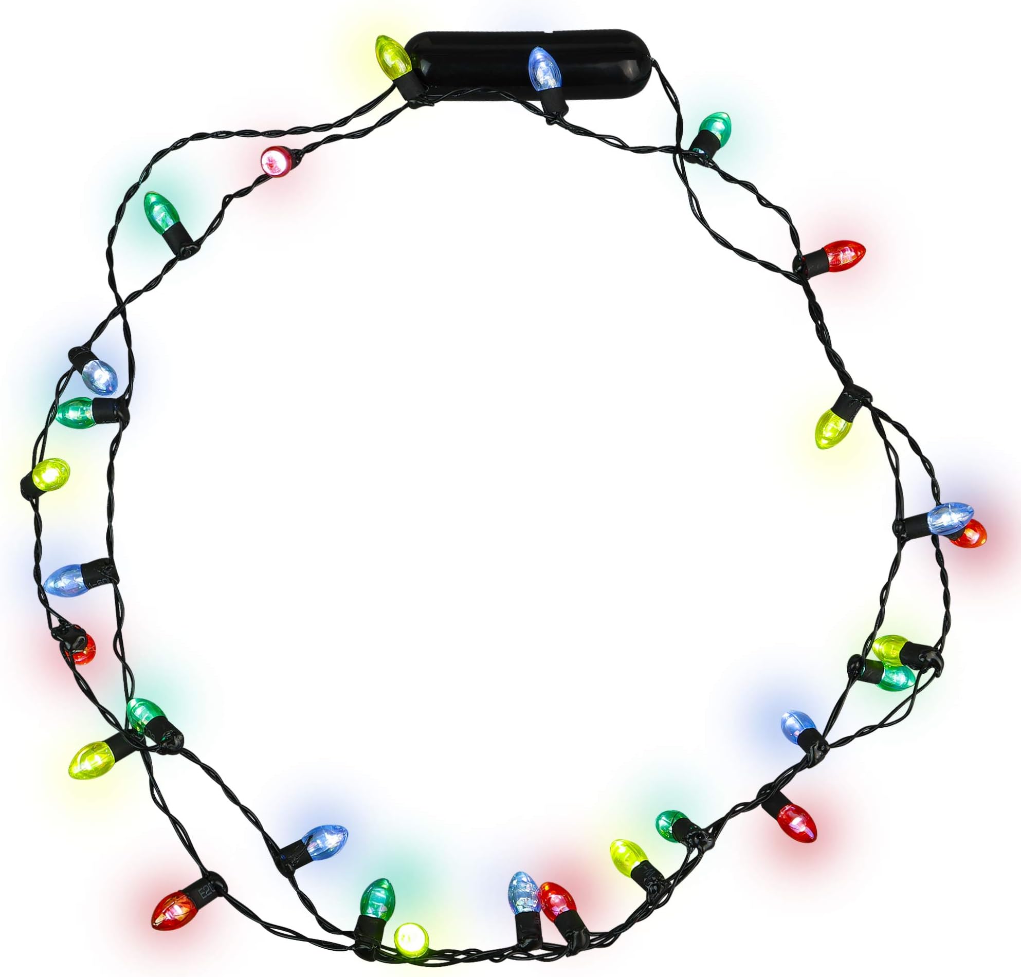 Christmas lights chain necklace