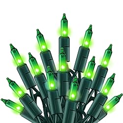 TW SHINE Green Christmas Lights, 20FT 100 Count