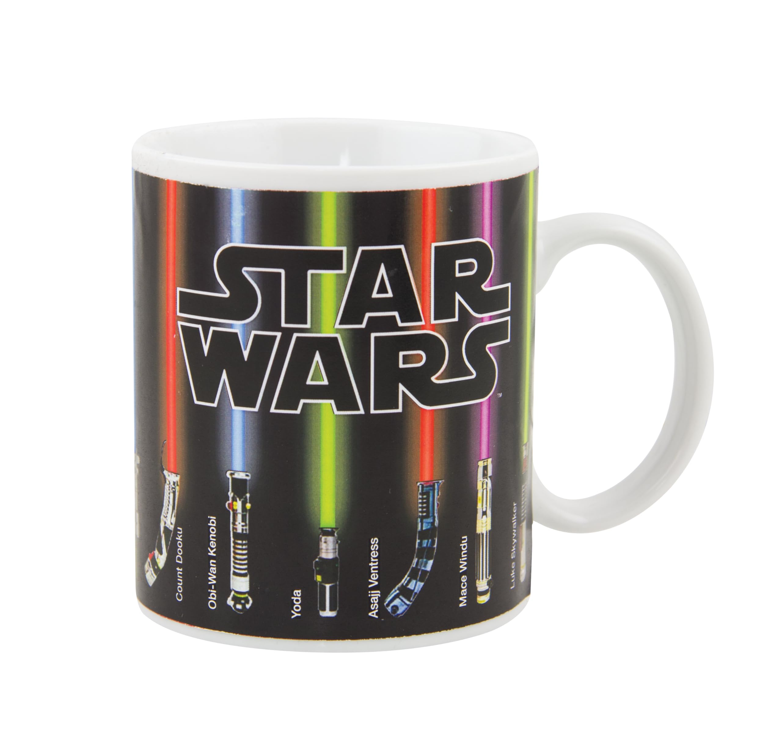 Paladone Star Wars Lightsaber Heat Change Mug - Officially Licensed Disney Merchandise, Add Hot Drink to Reveal Lightsabers, Gift for Star Wars and Mandalorian Fans, 295ml (10 fl oz)