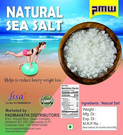 Pmw Natural Sea Bath Salt, 1 kg