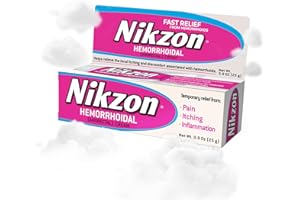 Nikzon Hemorrhoid Cream | Double Effect for Pain & Swelling, Numbs Irritated Anorectal Area, Soothing & Fast-Acting Formula, Dual-Action Hemorrhoid Treatment, 0.9 Oz, 1-Pack