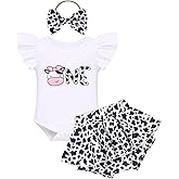 FYMNSI Baby Girls Mouse 1st Birthday Outfit Sunflower Peach ONE Romper + Tutu Shorts + Headband for Cake Smash Photo Props