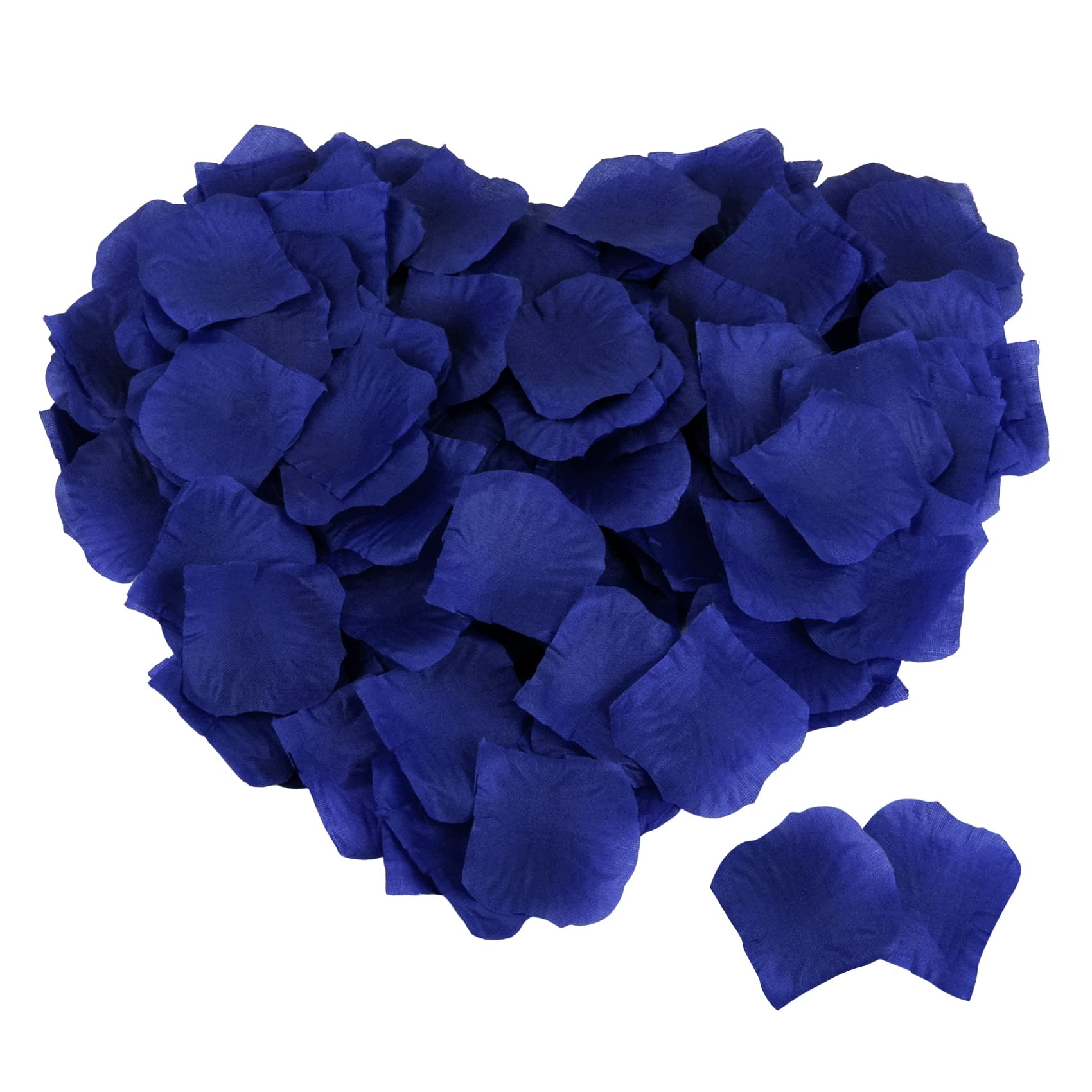 MELGO 1000 Pcs Blue Rose Petals for Bedroom, Valentines Petals, Artificial Rose Flowers, Emulation Silk Rose Petals for Wedding Anniversary, Valentines Decorations (1000, Blue)