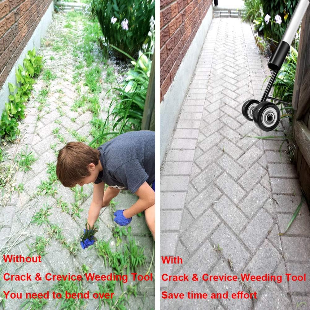 SYITCUN Manual Weeding Tool Hand Weeder Crack Crevice Weeding Tool Weed Puller Weed Grabber : Garden & Outdoor