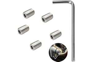 AXYUADA 5-Pack 155023 Replacement Screw Kit for Moen Faucets - 304 Stainless Steel Set Screw Kit with Repair Wrench - Compatible with Kitchen Faucet Handle Repair & Faucet Replacement Parts