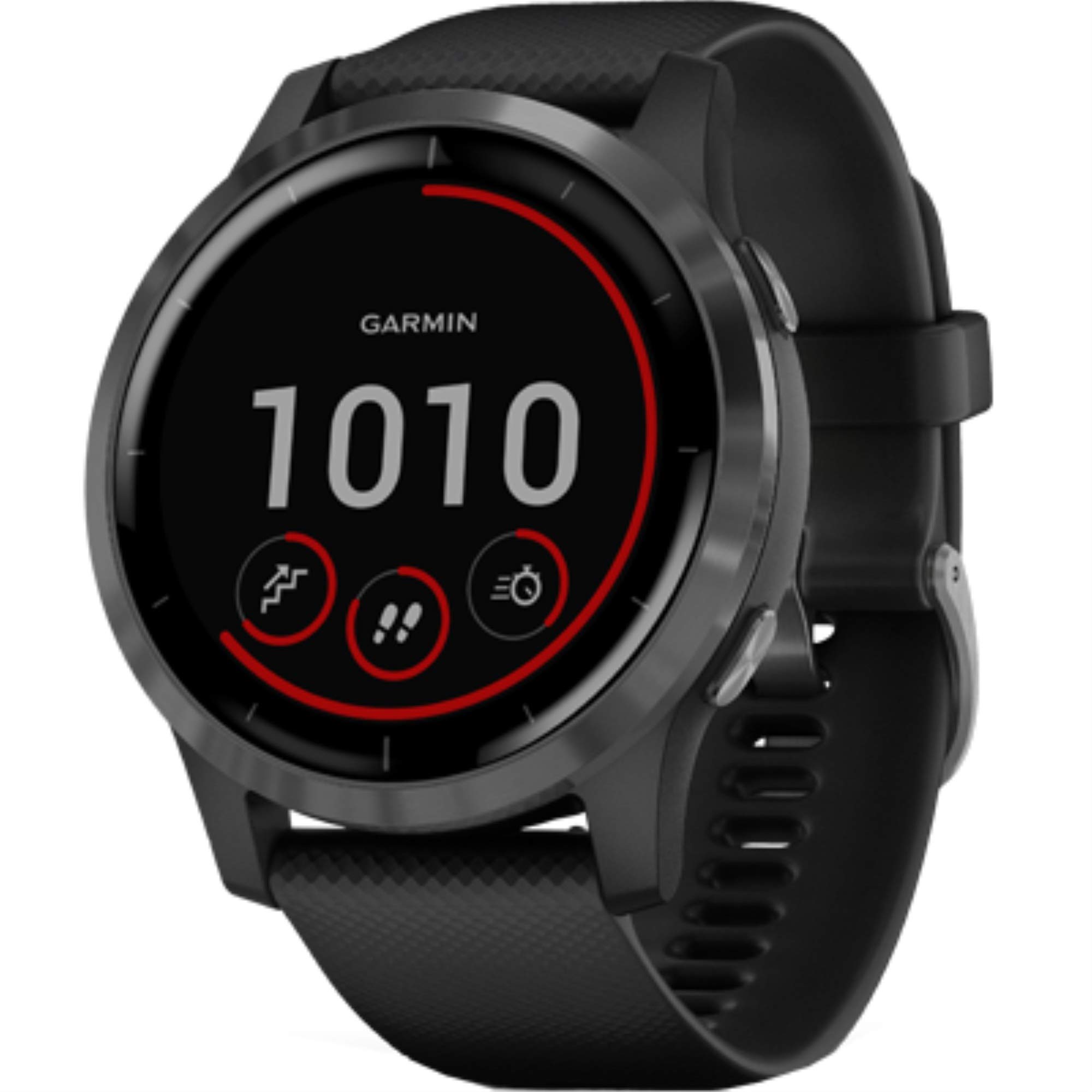 Garmin vivoactive 4, reloj inteligente con GPS, funciones de música, monitoreo de energía corporal, entrenamientos animados, sensores de pulso y más, negro