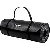 Retrospec Solana Yoga Mat 1" & 1/2" Thick w/Nylon Strap for Men & Women - Non Slip Exercise Mat for Yoga