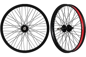 EXCEEDHUB 20"/26" x 1.85" Heavy Duty Bike Rim Wheelsset, Front and Rear Wheel, 12 Gauge 48 Spokes Wheelset, Double Wall Aluminum Alloy Bicycle Wheels Rims Disc Brake MTB Wheel Set