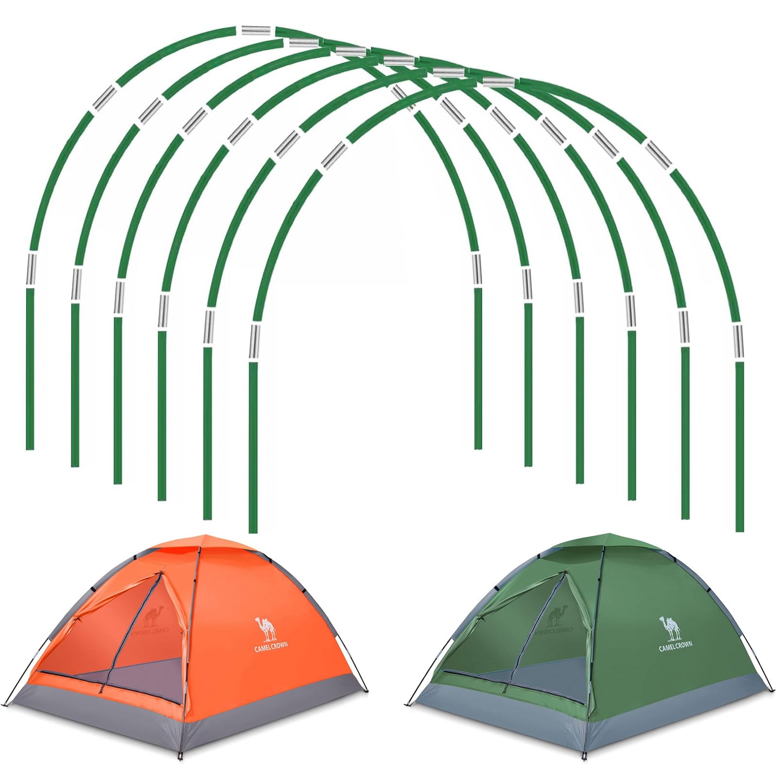 Photo 1 of DIY Tent Pole, Plant Grow Tunnel ?Telescopic Rod?17 in, 36 Packs? Long Approximately 52ft, Diameter - 6.5mm?Suitable for All Kinds of Outdoor Camping Tent