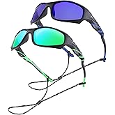 NULOOQ Kids Baseball Polarized Sunglasses – Unbreakable Flexible Youth Sports Sunglasses for Boys Girls Age 4-12