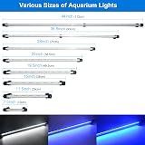 VARMHUS LED Aquarium Light 18cm Submersible with Timer Sunrise Sunset Blue White view 7